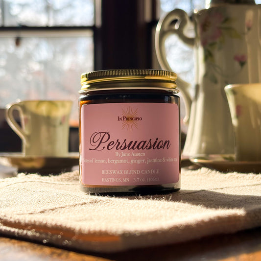Persuasion by Jane Austen Mini Candle