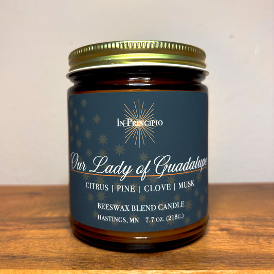 Our Lady of Guadalupe scented container candle